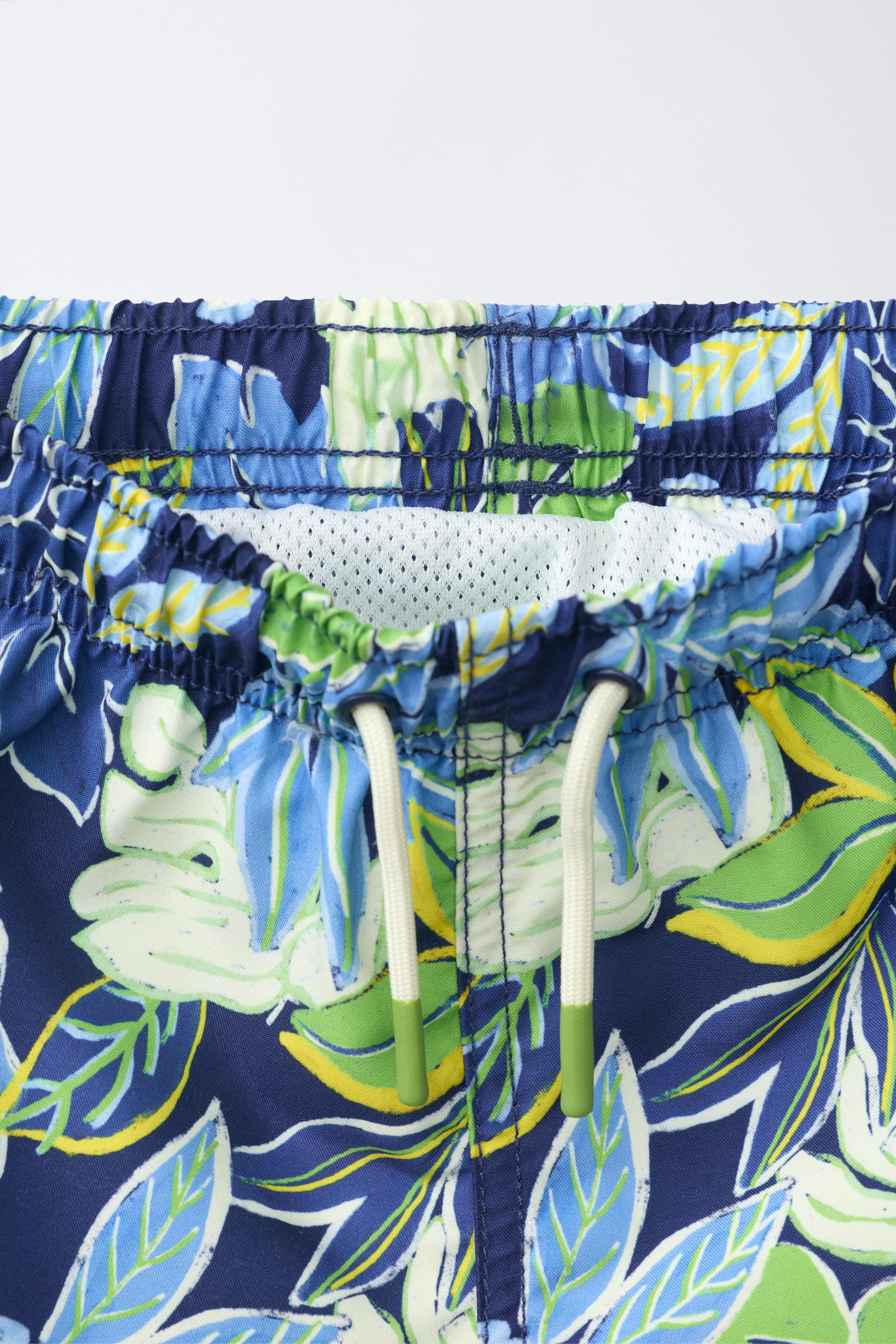 6-14 ANS/ SHORT DE BAIN À FEUILLES